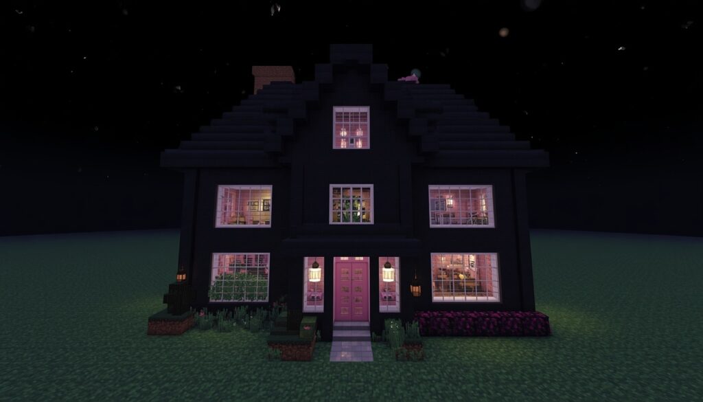 Kuromi style Minecraft house
