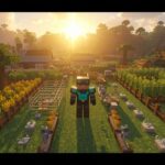 Minecraft farm designs in a survival world