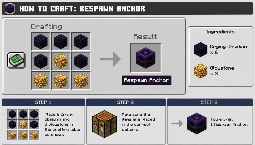 Anchor crafting recipe