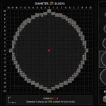 Minecraft circle blueprint grid