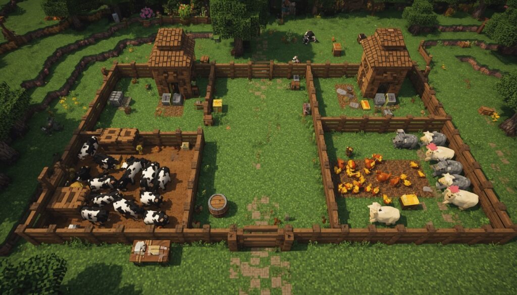 Minecraft animal farm design