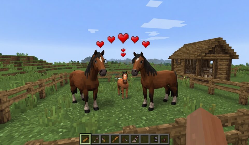 Minecraft horse breeding baby