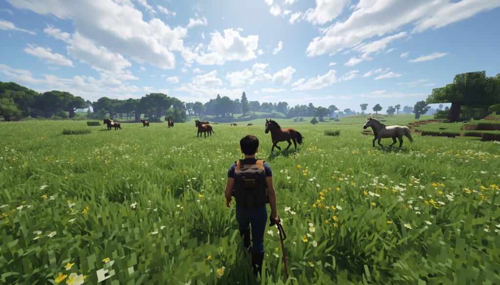 Finding Minecraft horses plains