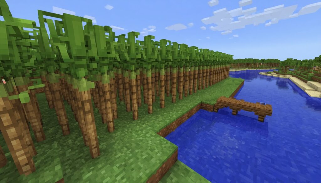 Minecraft sugar cane farm setup