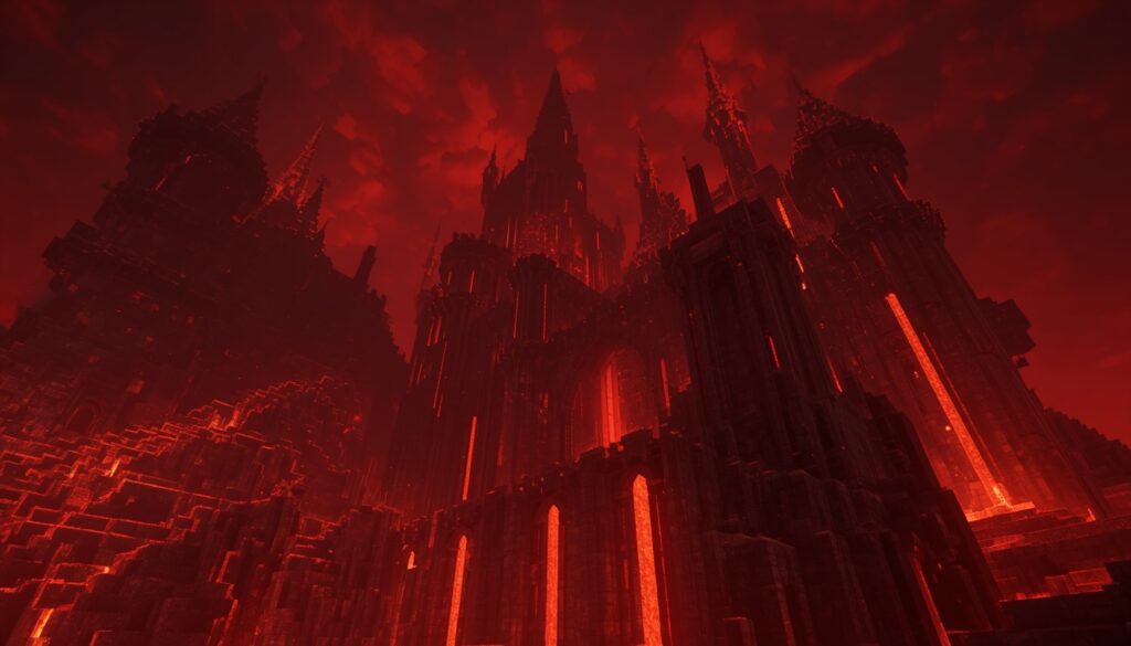 Minecraft Nether castle build