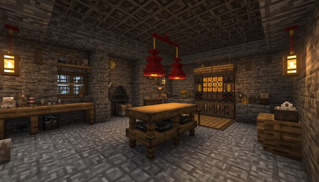 
Redstone system powering coin machine build