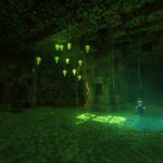Lush cave scene