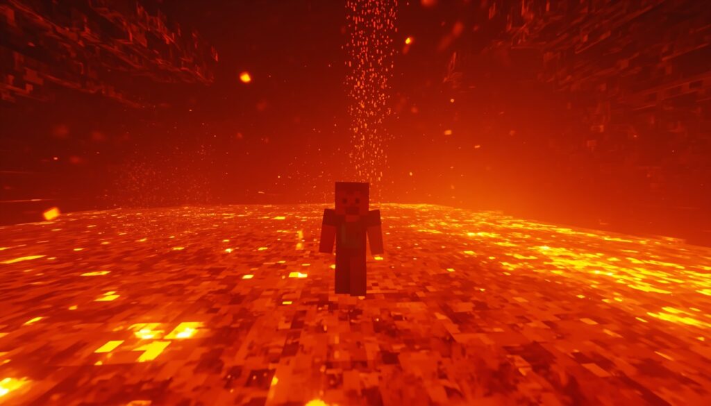 Fire resistance saving player in lava