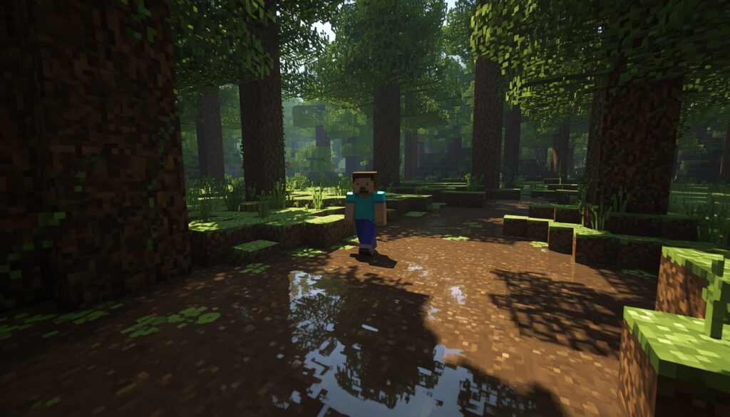 Swamp walking view