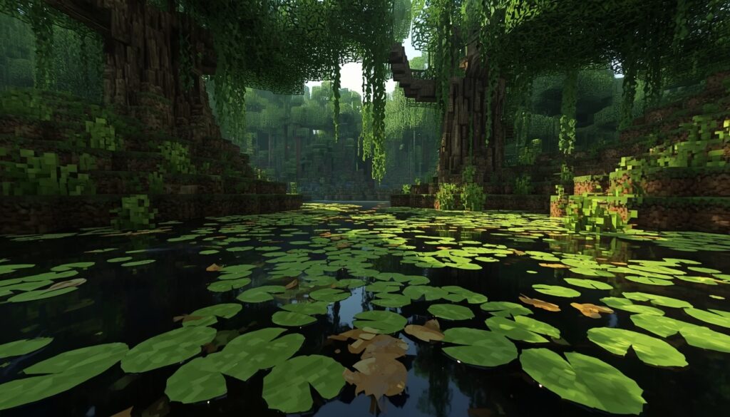 Swamp lily pads