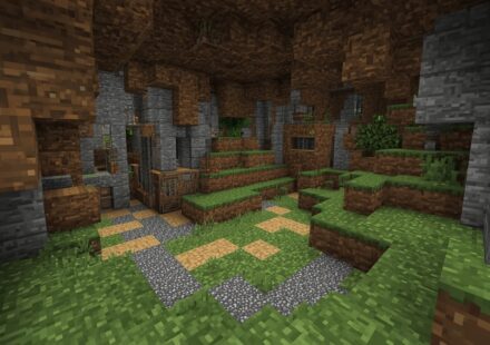 Trail ruins gravel blocks