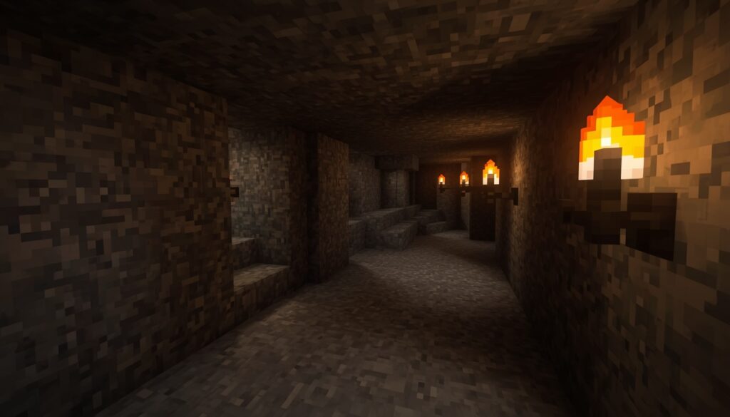Cave mining path