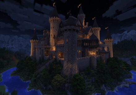 Minecraft big castle hill