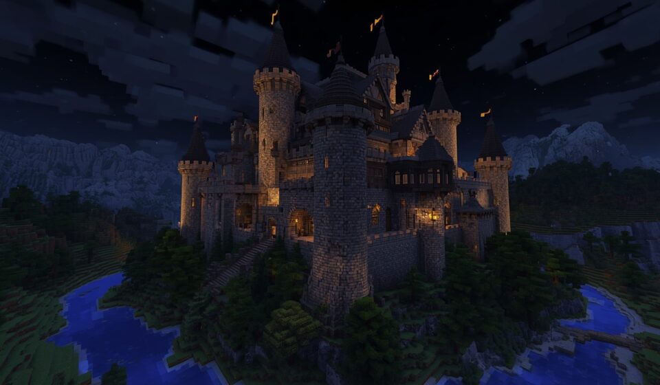 Minecraft big castle hill