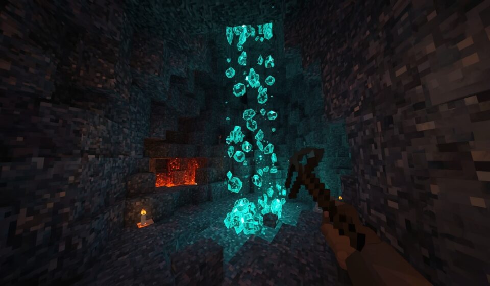 Minecraft diamond mining